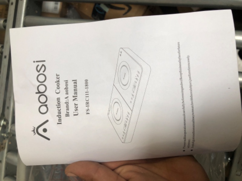 Photo 1 of Aobosi Double Induction Cooktop,Portable Induction Cooker with 2 Burner Independent Control,Ultrathin Body,10 Temperature,1800W-Multiple Power Levels,4 Hour Timer,Safety Lock 22.1x12.2x2.5 inches
