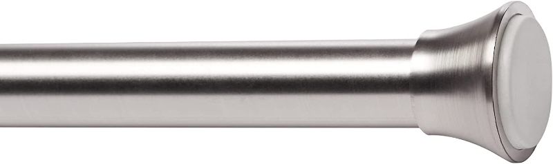 Photo 1 of Amazon Basics Adjustable Shower Curtain Tension Rod, 36-54", Nickel