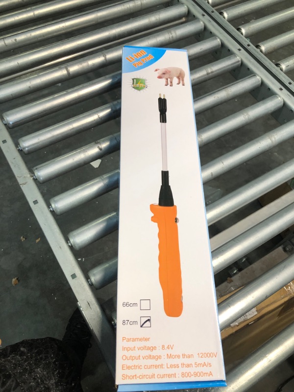 Photo 5 of West Thorne Pro Livestock Prod, Newest Waterproof Cattle Prod Stick with LED Light,Rechargeable Electric Livestock Prod for Cow Pig Goats and More (33.8in) 33.8"