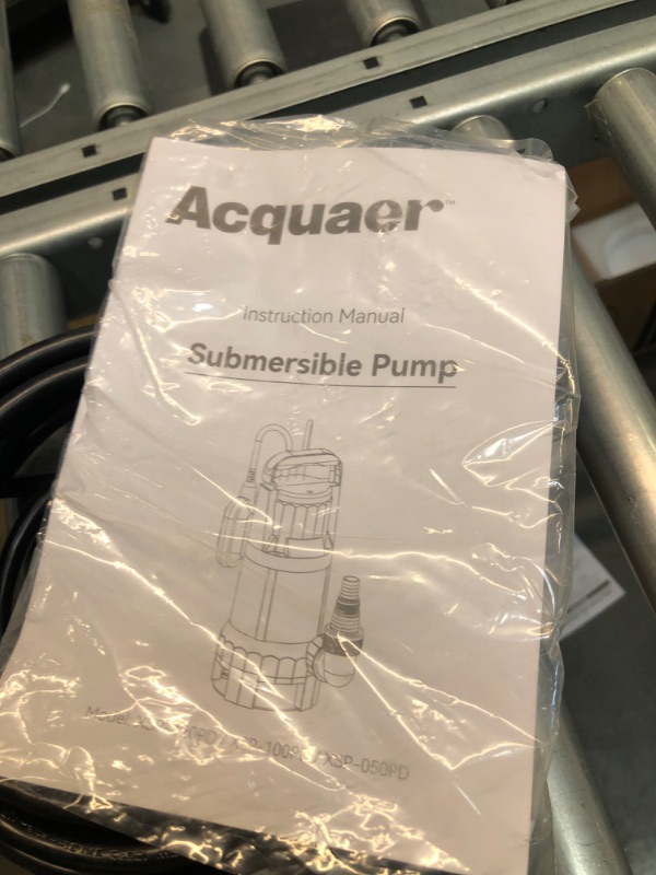 Photo 5 of Acquaer 1/2HP Sump Pump 3056GPH Submersible Pump with Automatic Float Switch, Clean/Dirty Water Removal for Basement, Hot Tub, Pools, Garden Pond 0.5 Hp