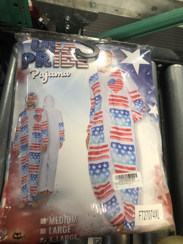 Photo 4 of EraSpooky Adult American Flag Pjamas XL Multicolored