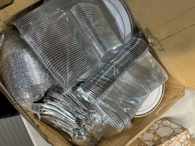 Photo 1 of  Silver Dinnerware Party Set 
