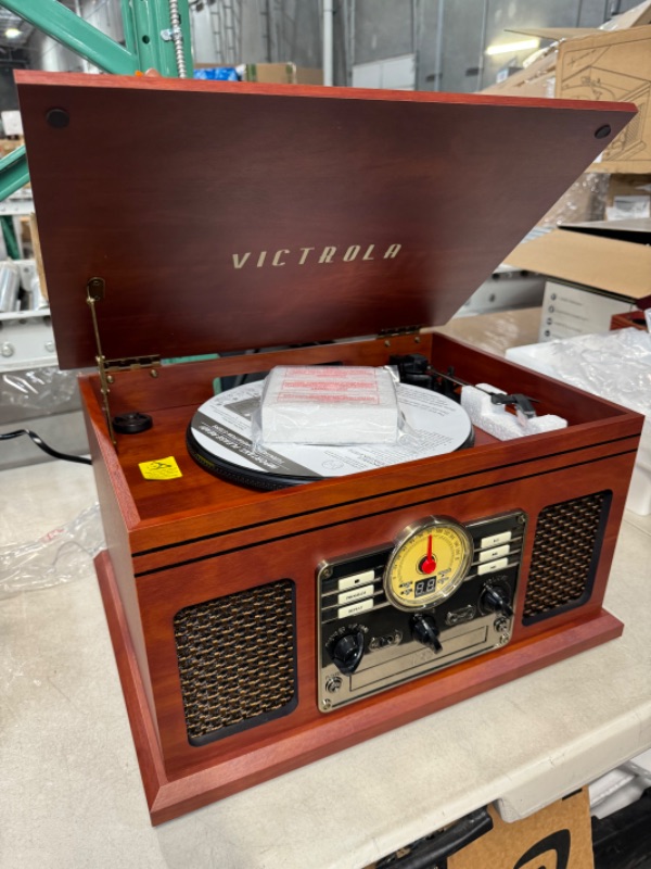 Photo 3 of Victrola Nostalgic 6-in-1 Bluetooth Record Player & Multimedia Center 