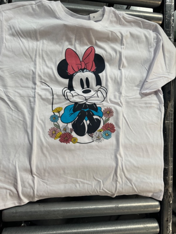 Photo 2 of  Minnie Ladies Character Tee With Embroidery (Size XXL)