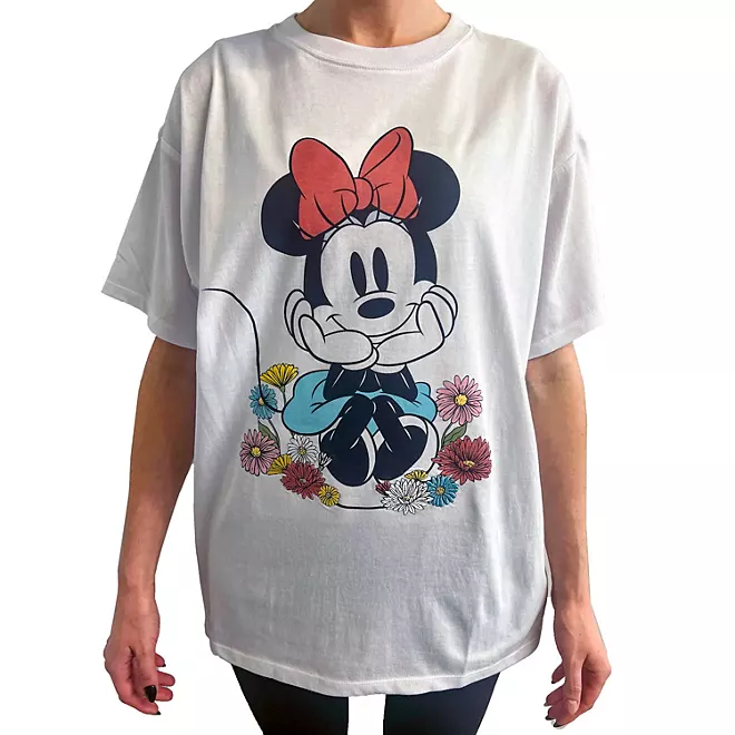 Photo 1 of  Minnie Ladies Character Tee With Embroidery (Size XL)