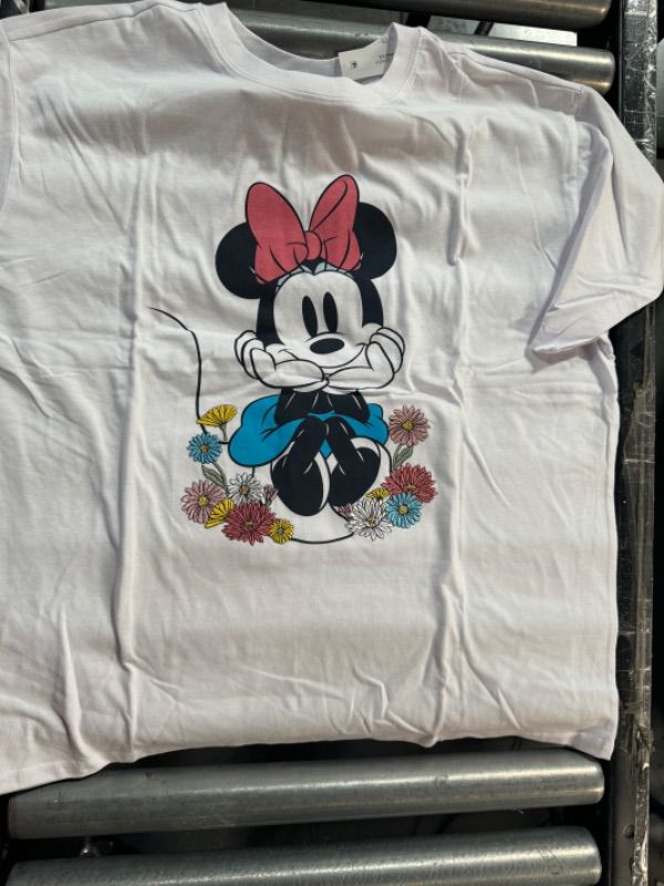 Photo 2 of  Minnie Ladies Character Tee With Embroidery (Size XL)