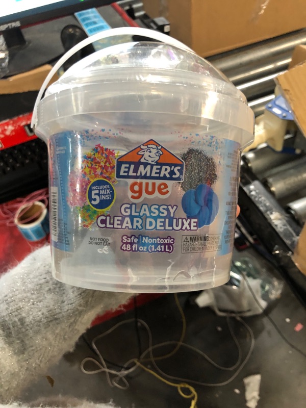 Photo 2 of Elmer's GUE Premade Includes 5 Sets of Slime Add-ins, 3 Lb. Bucket, Glassy Clear