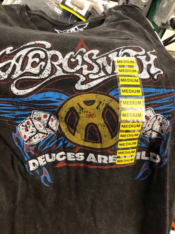 Photo 4 of Aerosmith Unisex Tee: Deuces Are Wild, Vegas - Large - Black