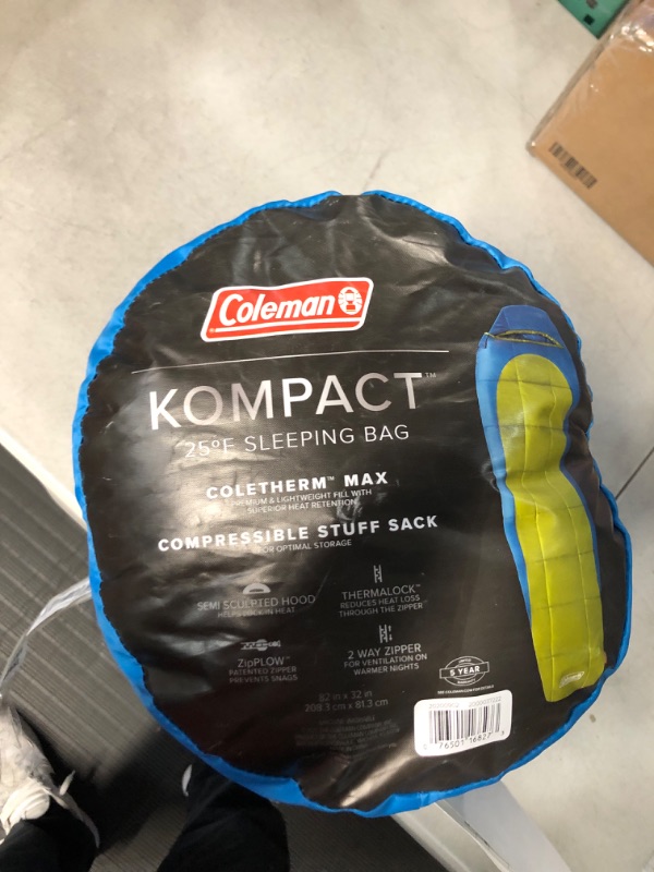 Photo 3 of Coleman Kompact Sleeping Bag 25d Mum Blu C01