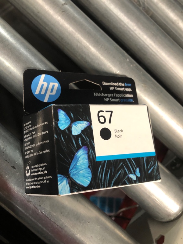 Photo 3 of Original HP 67 Black Ink Cartridge | Works with HP DeskJet 1255, 2700, 4100 Series, HP ENVY 6000, 6400 Series | Eligible for Instant Ink | 3YM56AN