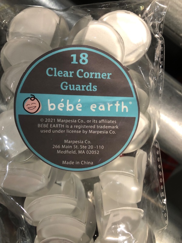 Photo 3 of Bebe Earth Baby Proofing Corner Protectors, 18 Furniture Corner Guards Bumpers for Table - Clear Child Safety Protector for Home, New Parents and Couples Clear - 18 Counts