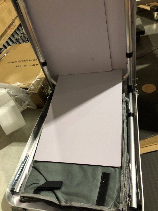Photo 1 of **DAMAGE**SEE NOTES 
Outdoor Folding Table, Camping Folding Tables with 3 Adjustable Height Legs and Storage Organizer 