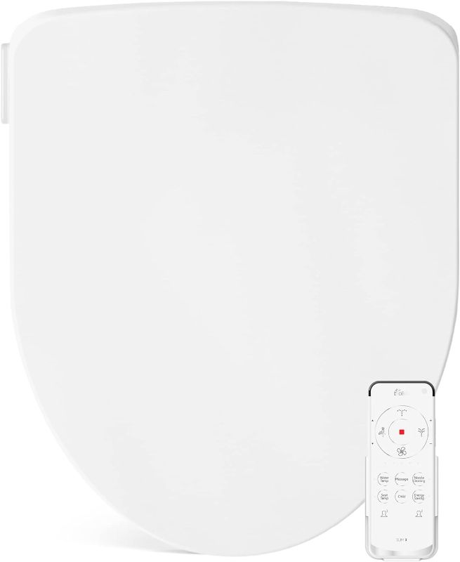 Photo 1 of ***USED - DIRTY - POWERS ON - UNABLE TO TEST FURTHER***
Bio Bidet by Bemis Slim Three Smart Bidet Toilet Seat, Elongated, White Elongated Wireless Remote + Dryer