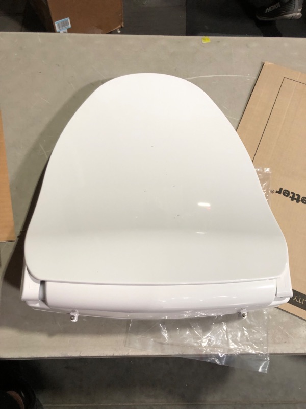 Photo 2 of ***USED - DIRTY - POWERS ON - UNABLE TO TEST FURTHER***
Bio Bidet by Bemis Slim Three Smart Bidet Toilet Seat, Elongated, White Elongated Wireless Remote + Dryer