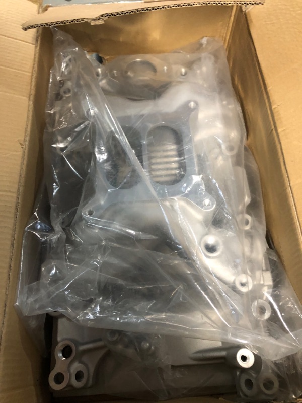 Photo 2 of FGJQEFG Intake Manifold Aluminum Dual Plane Compatible with 1967-2003 Small Block Chrysler Mopar 