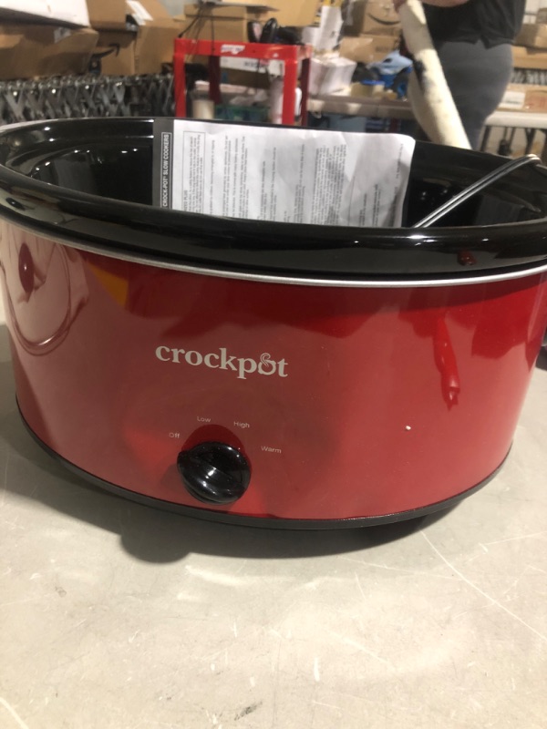 Photo 2 of Crock-pot Express Crock Slow Cooker, 8 quart, Red