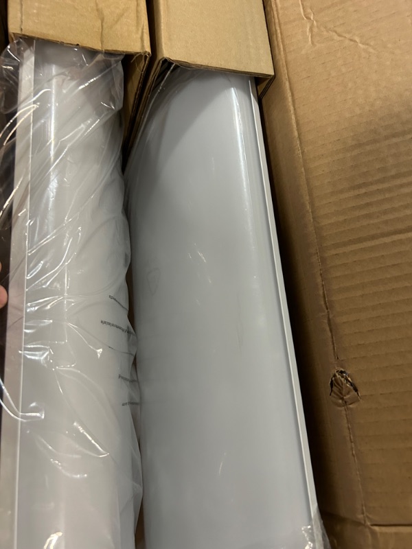 Photo 1 of TychoLite 4FT LED Light Fixtures 80W 8800 Lumens, Dimmable 4 Foot LED Flush Mount Ceiling Lights 4000K, Indoor LED Lighting Fixture Fluorescent Replacement for Kitchen, Laundry Room, Garage - 2 Pack