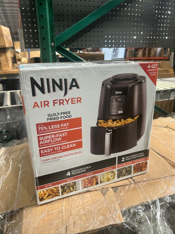 Photo 2 of **SEE NOTES**
Ninja AF101 Air Fryer that Crisps, Roasts, Reheats, & Dehydrates, for Quick, Easy Meals, 4 Quart Capacity, & High Gloss Finish, Black/Grey 4 Quarts