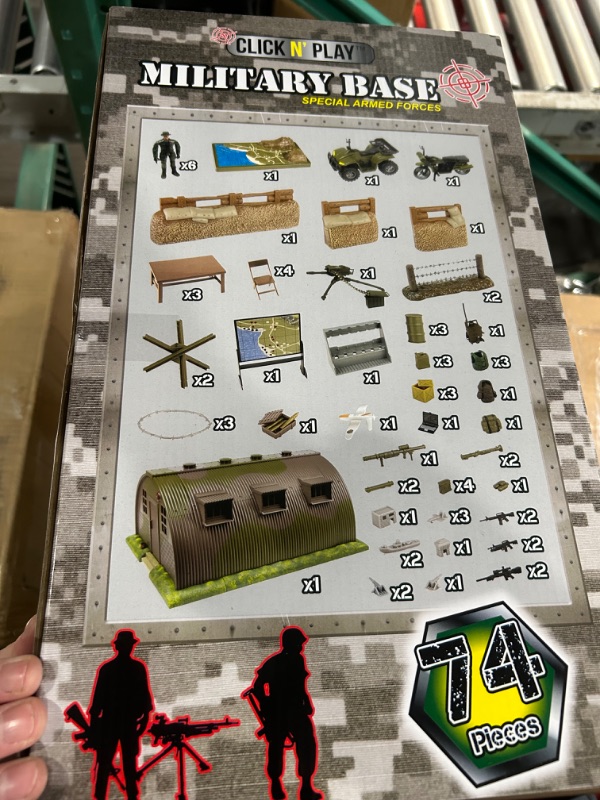 Photo 4 of Click n' Play Click N Play Click NPlay Mega Military Army Base Barrack Command Center Play Set with Accessories -74 Pieces.