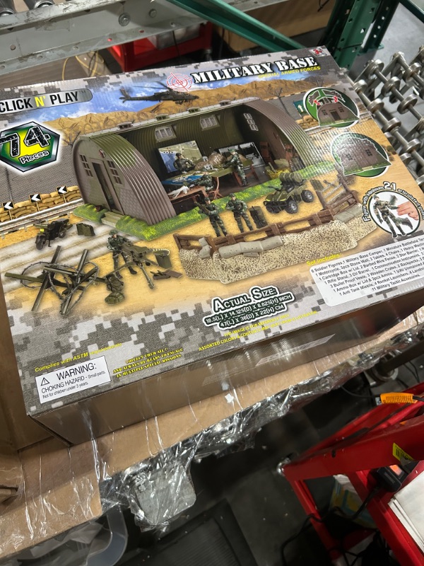 Photo 2 of Click n' Play Click N Play Click NPlay Mega Military Army Base Barrack Command Center Play Set with Accessories -74 Pieces.