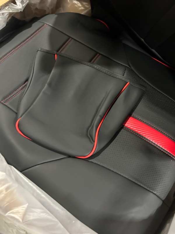 Photo 2 of BAMACAR for Toyota 4Runner Seat Covers 2011-2023 Full Cover Set(15PCS Only for 5-Seater), Waterproof Black&Red Leather for Toyota 4Runner Accessories 2011-2016 2017 2018 2019 2020 2021 2022 2023 2. Red