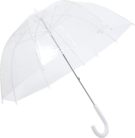 Photo 1 of Capelli New York Adult Umbrella, Clear Umbrella for Rainy Days, Travel Essentials, Must-Have College Dorm Essentials