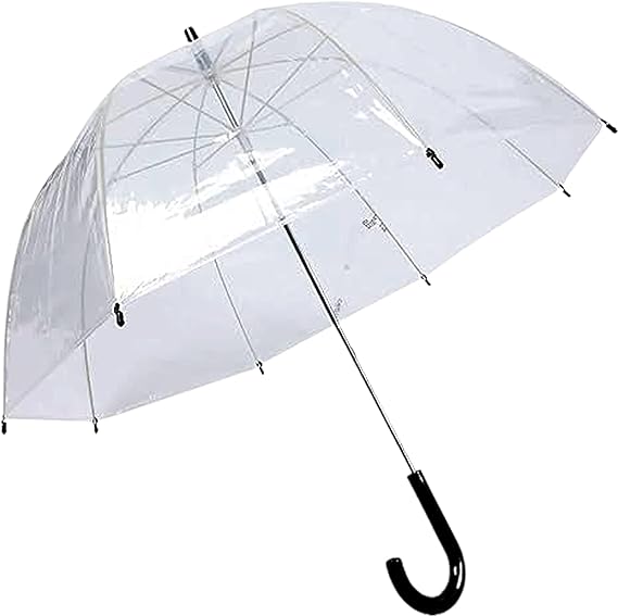 Photo 1 of Capelli New York Adult Umbrella, Clear Umbrella for Rainy Days, Travel Essentials, Must-Have College Dorm Essentials