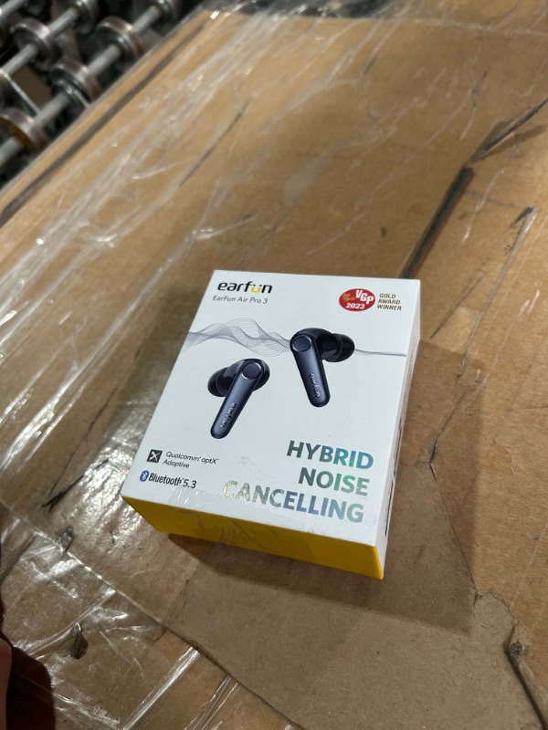 Photo 2 of EarFun Air Pro 3 Noise Cancelling Wireless Earbuds, Qualcomm® aptX™ Adaptive Sound, 6 Mics CVC 8.0 ENC, Bluetooth 5.3 Earbuds, Multipoint Connection, 45H Playtime, App Customize EQ, Wireless Charging