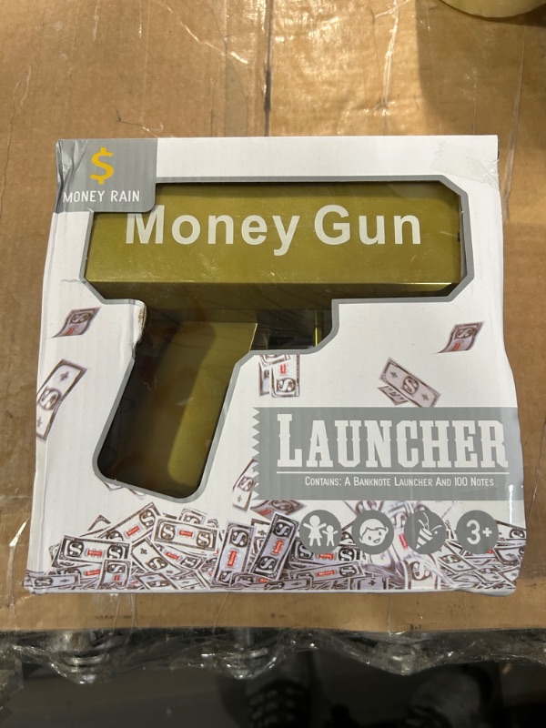 Photo 4 of Gold Money Gun Dollar Gun Shooter for Movies That Look Real,Cash Cannon Fake Money Gun Toy Make it Rain Dollar Bills for Party Birthday Wedding Boys Girls Gold- *STOCK PHOTO REF. ONLY