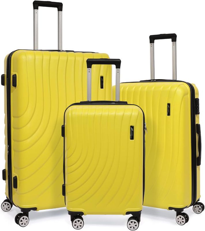 Photo 1 of M Camel Mountain Luggage small Lightweight Durable Expandable Hard Shell Suitcase Set with TSA Lock Double Spinner Wheels - Yellow *STOCK PHOTO REF. ONLY