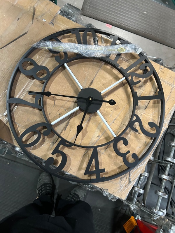 Photo 2 of * not functional * sold for parts * 
Wall Clocks for Living Room Decor, 14 Inch Silent Analog Battery Operated Wall Clock