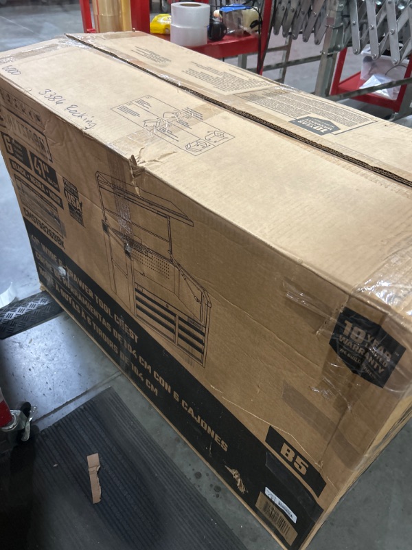 Photo 1 of CRAFTSMAN Tool Chest, 41" Width, 6-Drawer Tool Cabinet with Magnetic Light and Dividers, Red (CMST34162RB) New (Red)