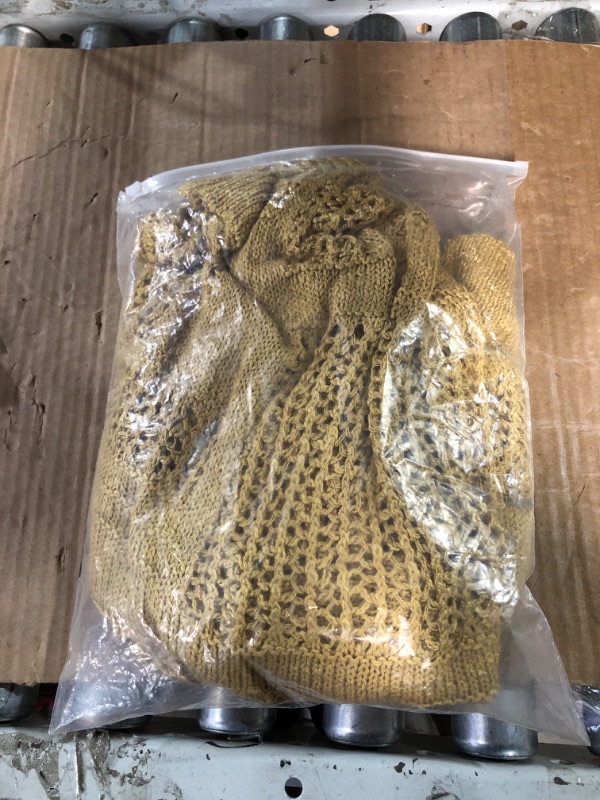 Photo 1 of Dellytop Womens Crochet Cardigan Sweater - Boho Solid Color Oversized Summer Open Front Outwear, Small