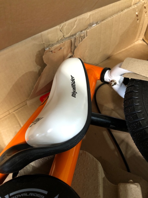 Photo 3 of ***NOT FUNCTIONAL - FOR PARTS ONLY - NONREFUNDABLE - SEE COMMENTS***
RoyalBaby Freestyle Coaster Brake Kids Bike for Boys Girls Ages 3-9 Years, Orange/White