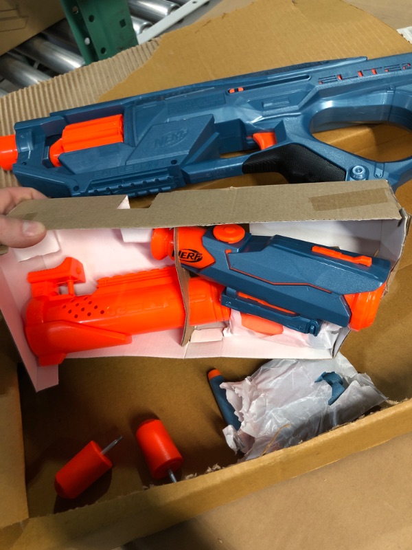 Photo 3 of *Non-Functional* NERF Elite 2.0 Eaglepoint RD-8 Blaster -- 8-Dart Drum, Detachable Scope and Barrel, 16 Official Elite Darts, Bolt Action Frustration-Free Packaging