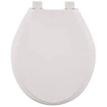 Photo 1 of *FOR PARTS* American Standard Bedminster Wood White Round Soft Close Toilet Seat