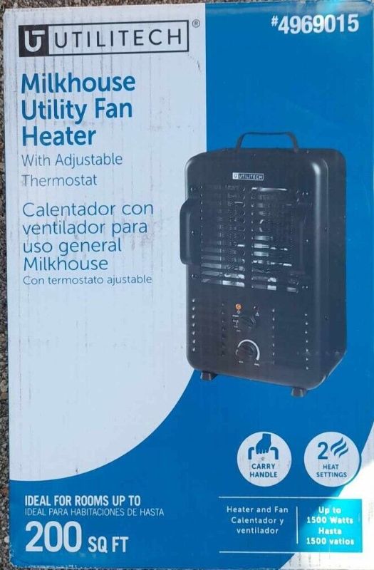 Photo 1 of Utilitech 1500-Watt Fan Utility Indoor Electric Space Heater W Thermostat