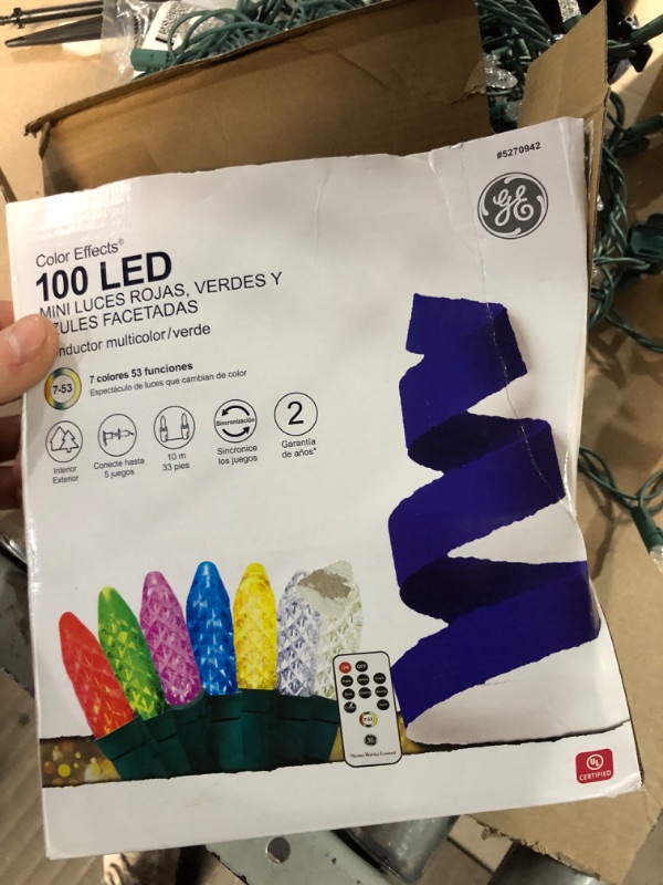 Photo 3 of *Non-Functional* GE Color Effects 100-Count 33-ft Multi-Function Color Changing LED Plug-in Christmas String Mini Lights 73014LO