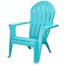 Photo 1 of *Damaged* Style Selections Patio Conversation Stackable Teal Resin Frame Stationary Adirondack Chair(s) with Solid Seat