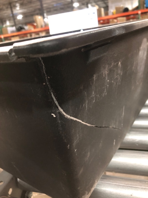 Photo 4 of *Major Damage* allen + roth Deforest Collection Dual-mount 33-in x 22-in Nero Granite Single Bowl 5-Hole Kitchen Sink