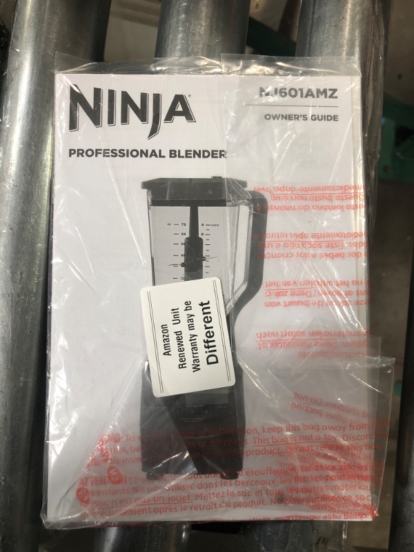 Photo 1 of **PARTS ONLY***
Ninja NJ601AMZ Professional Blender with 1000-Watt Motor & 72 oz Dishwasher-Safe 