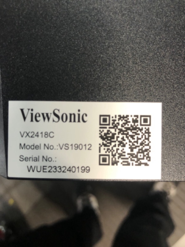 Photo 1 of ViewSonic Omni VX2418C 24 Inch 1080p 1ms 165Hz Curved Gaming Monitor with FreeSync Premium, Eye Care, HDMI and DisplayPort 24-Inch