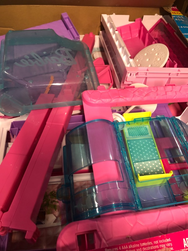 Photo 6 of * USED * 
Barbie Dreamhouse, Doll House Playset with 70+ Accessories Including Transforming Furniture, Elevator, Slide, Lights & Sounds Wheelchair Accessible Elevator