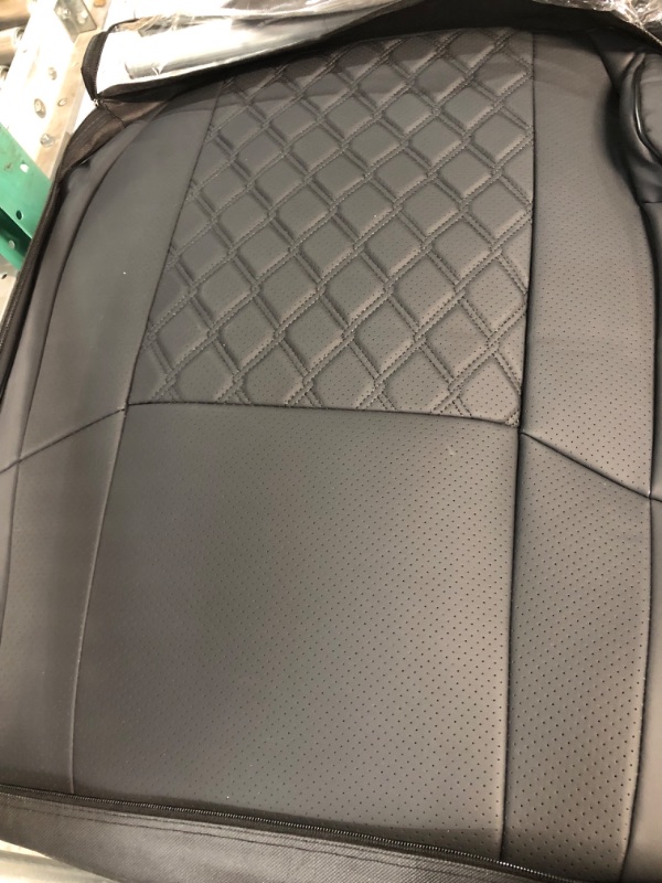 Photo 2 of Huidasource Upgrade Jeep Grand Cherokee Seat Covers, 2pcs Full Coverage Waterproof Leather (Front Pair/Black)