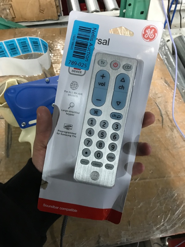 Photo 2 of GE Big Button Universal Remote Control, Silver & Universal Remote Control for Samsung, Vizio, LG, Sony, Sharp, Roku, Apple TV, TCL, Panasonic, Smart TVs, Silver 2-Device Control + Control, Silver