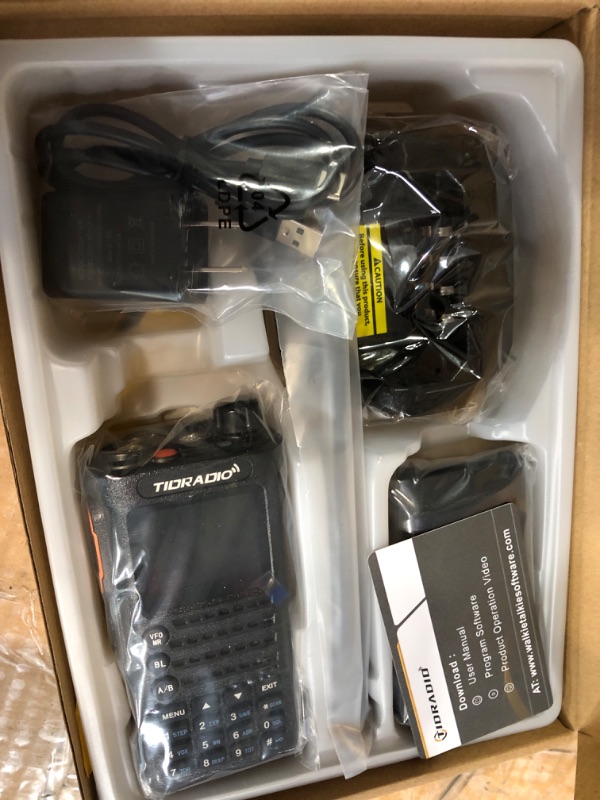 Photo 2 of (2nd Gen) TIDRADIO H8 GMRS Handheld Radio with Bluetooth Programming, Repeater Capable, NOAA, Long Range Two Way Radios, Walkie Talkie with 771 Long Antenna, Rechargeable Battery - Crystal, 1Pack 1 PACK, Crystal