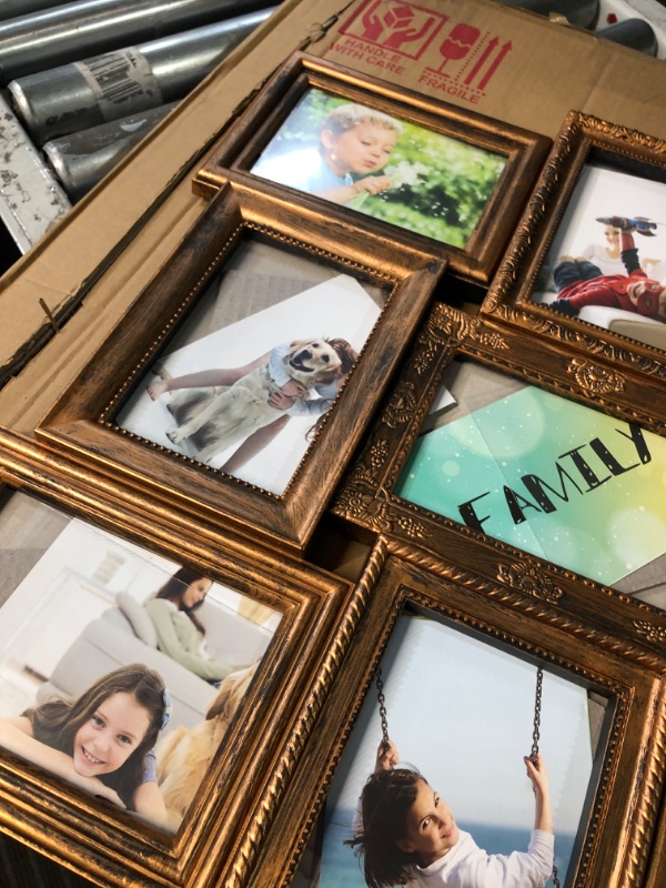Photo 1 of **PREV USED SEE NOTES**
J.M.Deco Picture Frame Sets For Wall Collage, 9 Opening Picture Frames Collage, 6 x 4 