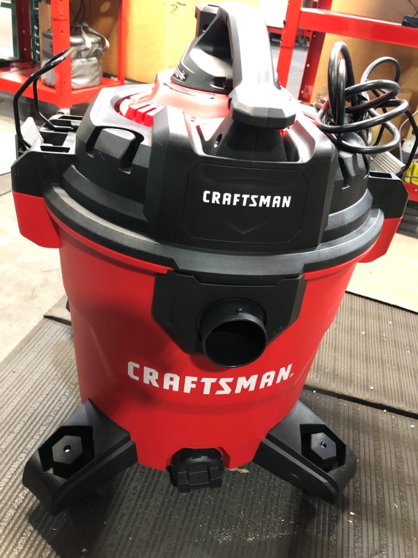 Photo 4 of **DOES NOT POWER ON** (PARTS ONLY)
CRAFTSMAN Detachable Blower 12-Gallons 6-HP Corded Wet/Dry Shop Vacuum with Accessories Included