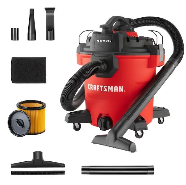 Photo 1 of **DOES NOT POWER ON** (PARTS ONLY)
CRAFTSMAN Detachable Blower 12-Gallons 6-HP Corded Wet/Dry Shop Vacuum with Accessories Included