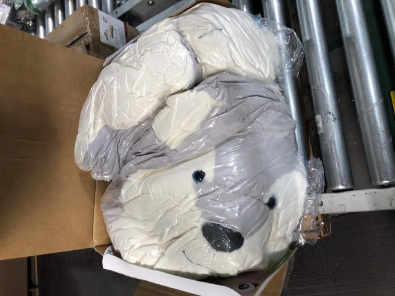Photo 1 of Animal Adventure | Sqoosh2Poof Giant, Cuddly, Ultra Soft Plush Stuffed Animal with Bonus Interactive Surprise - 44" Husky